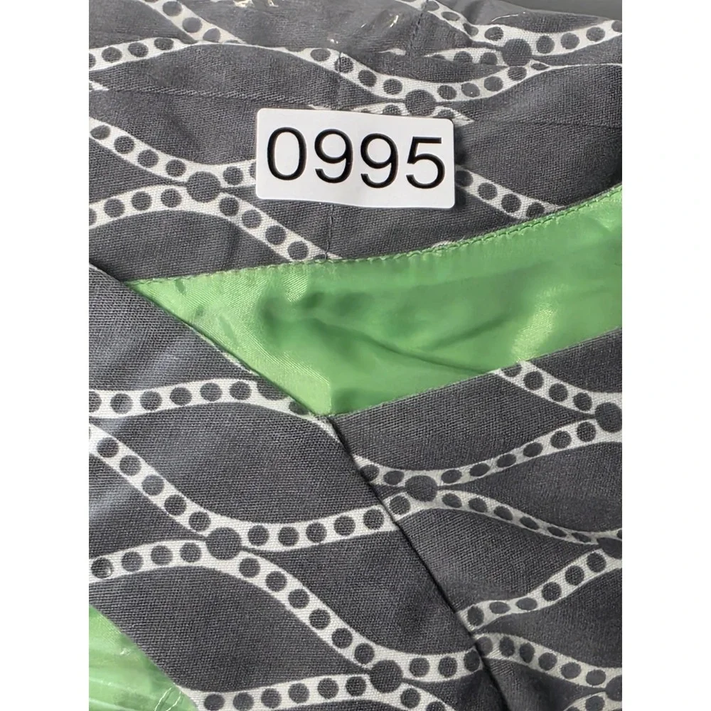 Robbie Bee‎ Womens Sz 14Sleeveless Geometric Print Gray/White Lined Sheath Dress